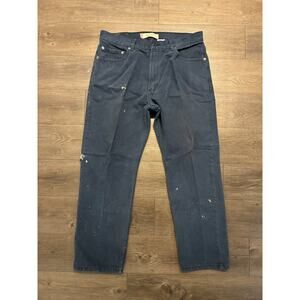 Levi's 505 Jeans Men's 36x29 Blue Denim Regular Fit Straight Leg Dark Wash Y2K